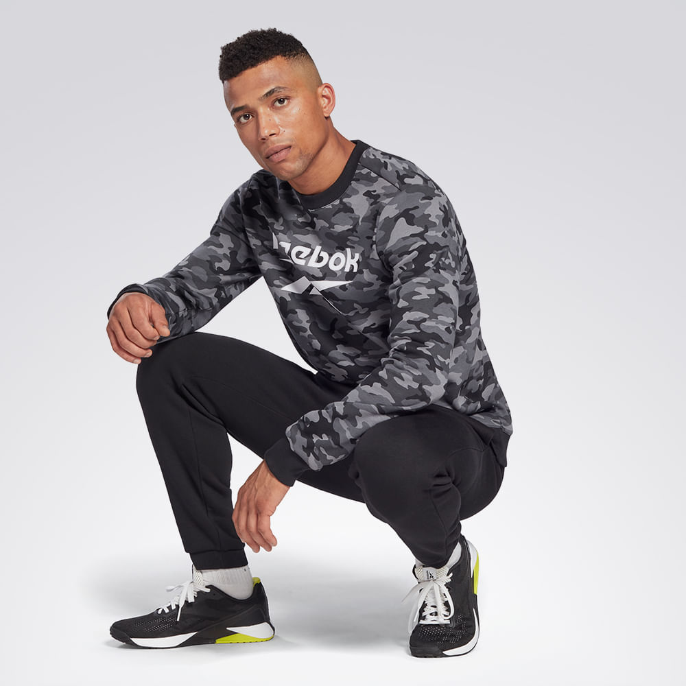 Blusa Reebok Camo Crew Masculino