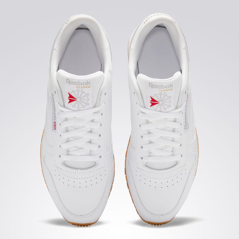 Tenis Reebok Brasil - Reebok Classic Leather Masculino Branco/Luz Cinzentas