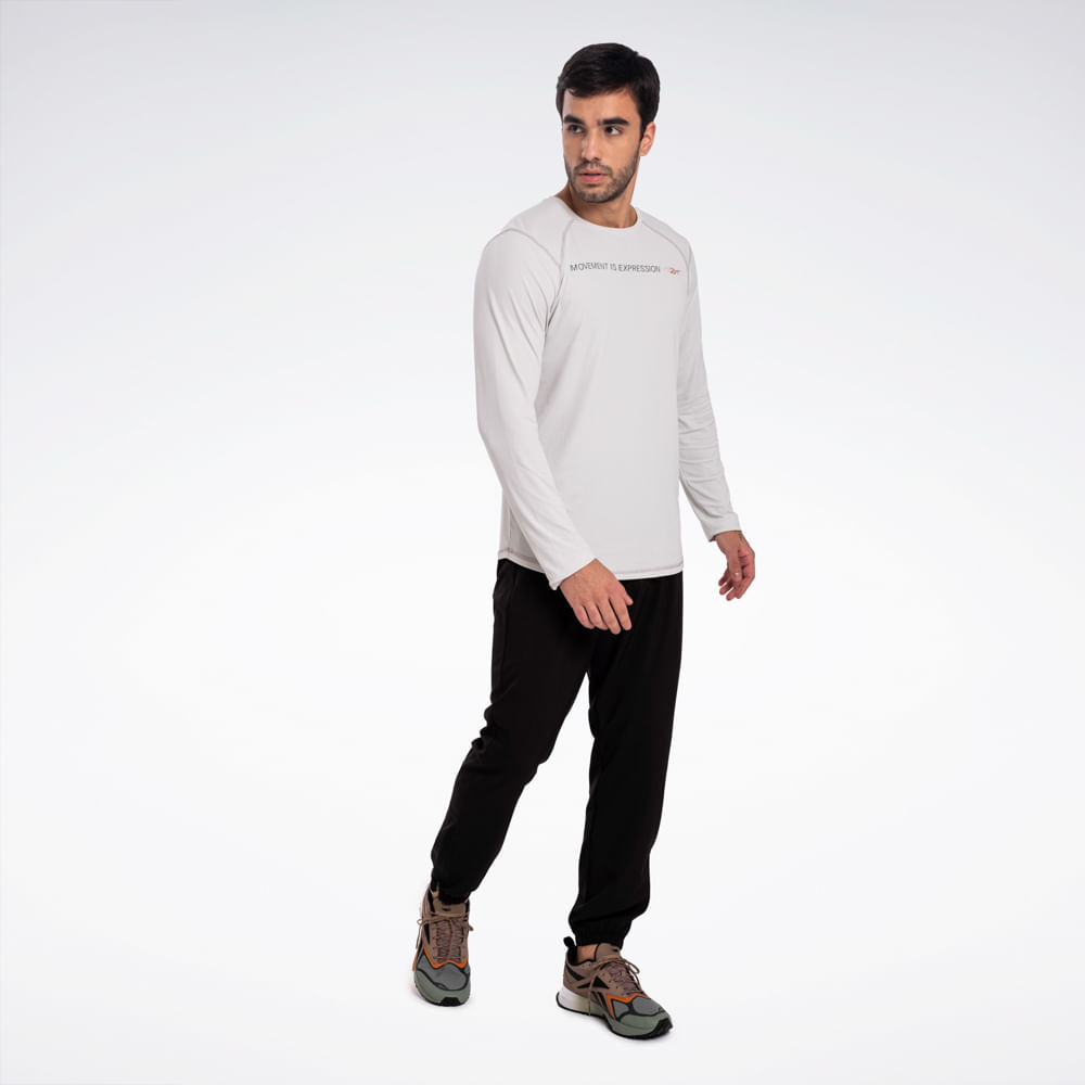 Camiseta Reebok Impact Print Manga Longa Masculina