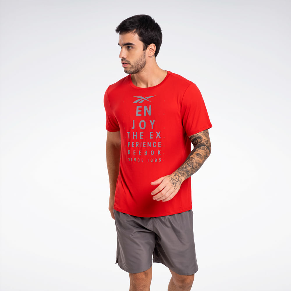 Camiseta Reebok Race Print Manga curta Masculina