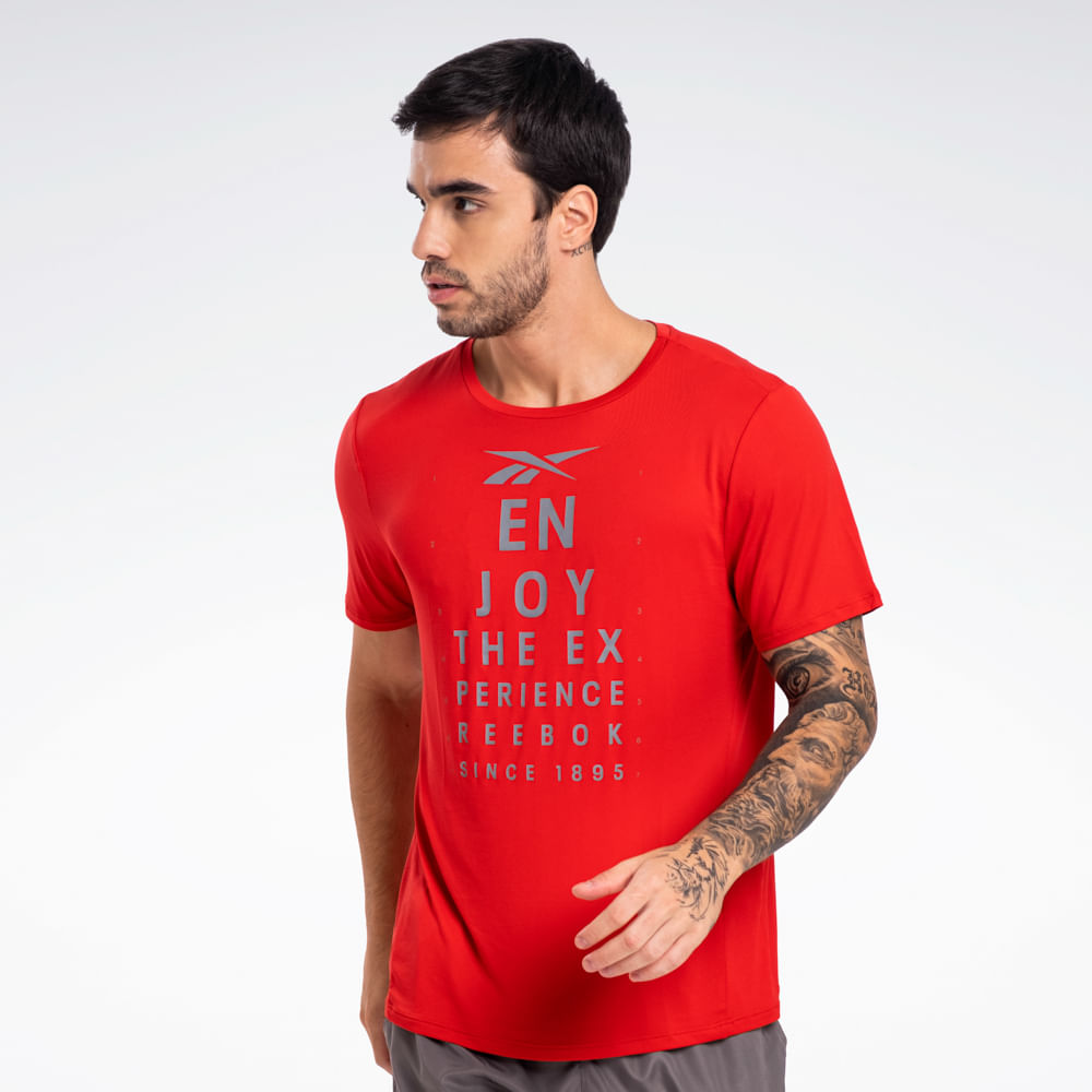Camiseta Reebok Race Print Manga curta Masculina
