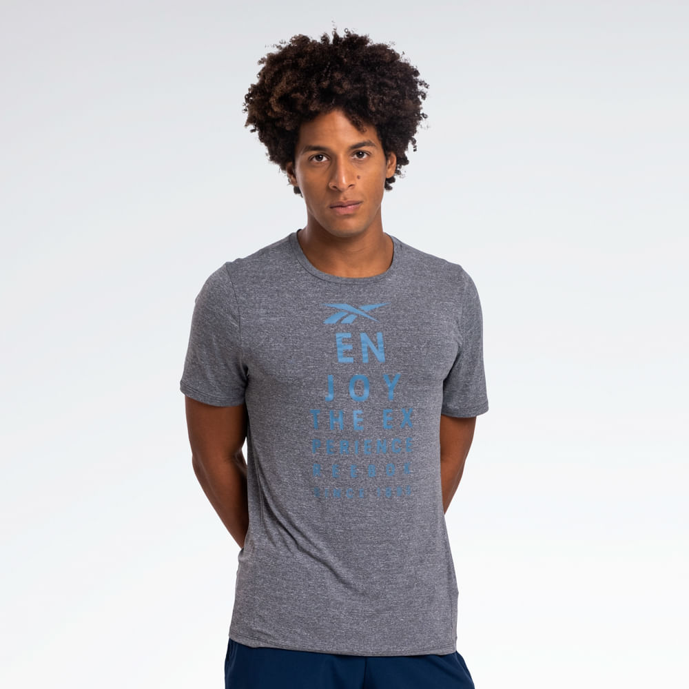 Camiseta Reebok Race Print Manga curta Masculina