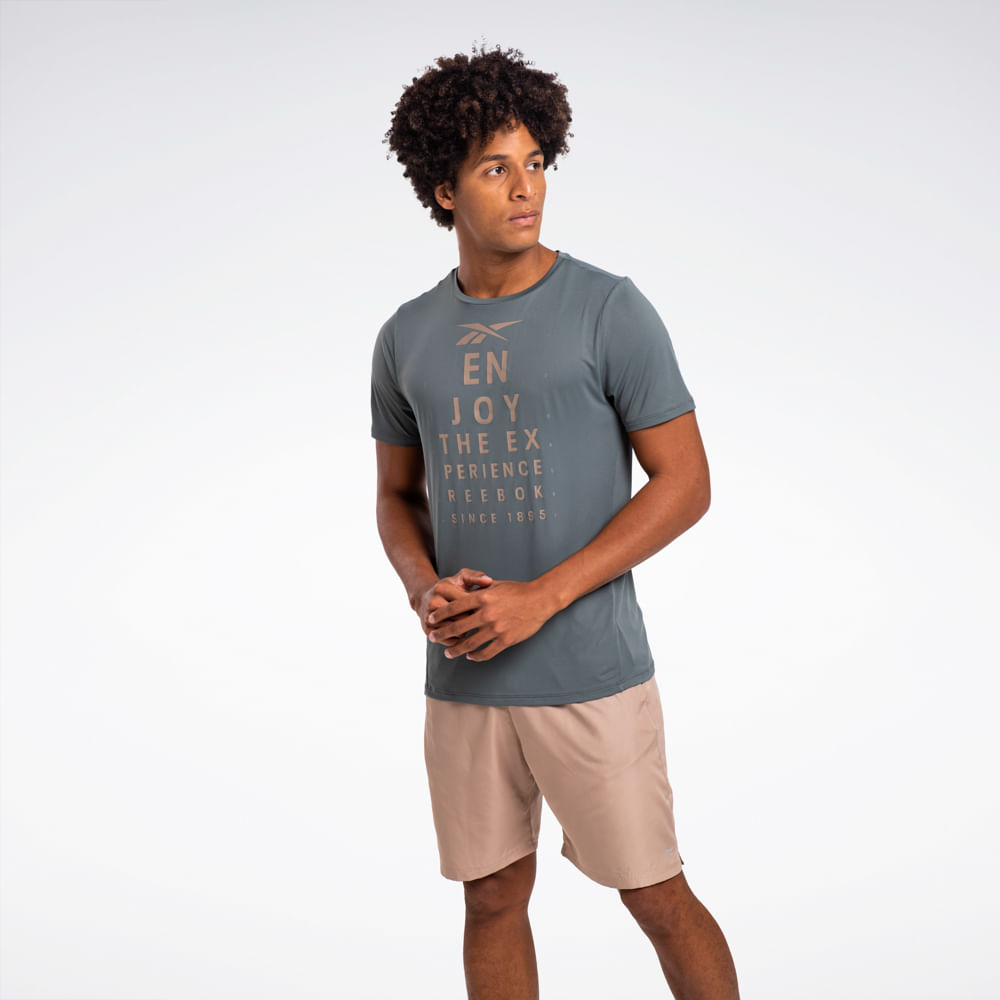 Camiseta Reebok Race Print Manga curta Masculina