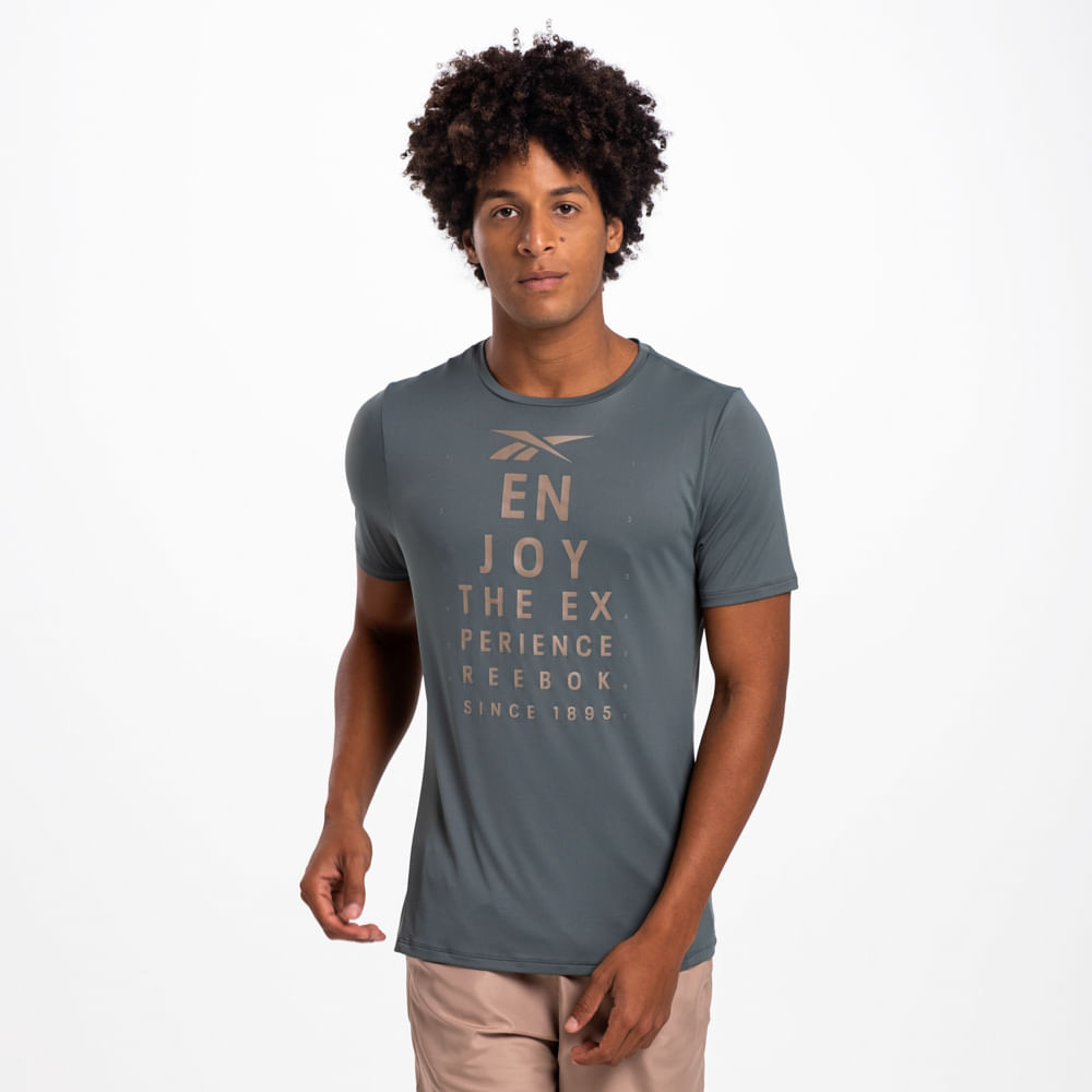 Camiseta Reebok Race Print Manga curta Masculina