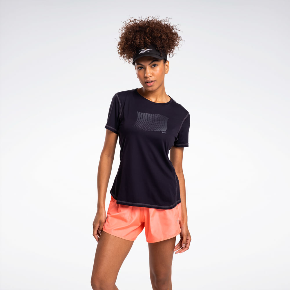Camiseta Reebok Impact Print Manga Curta Feminina