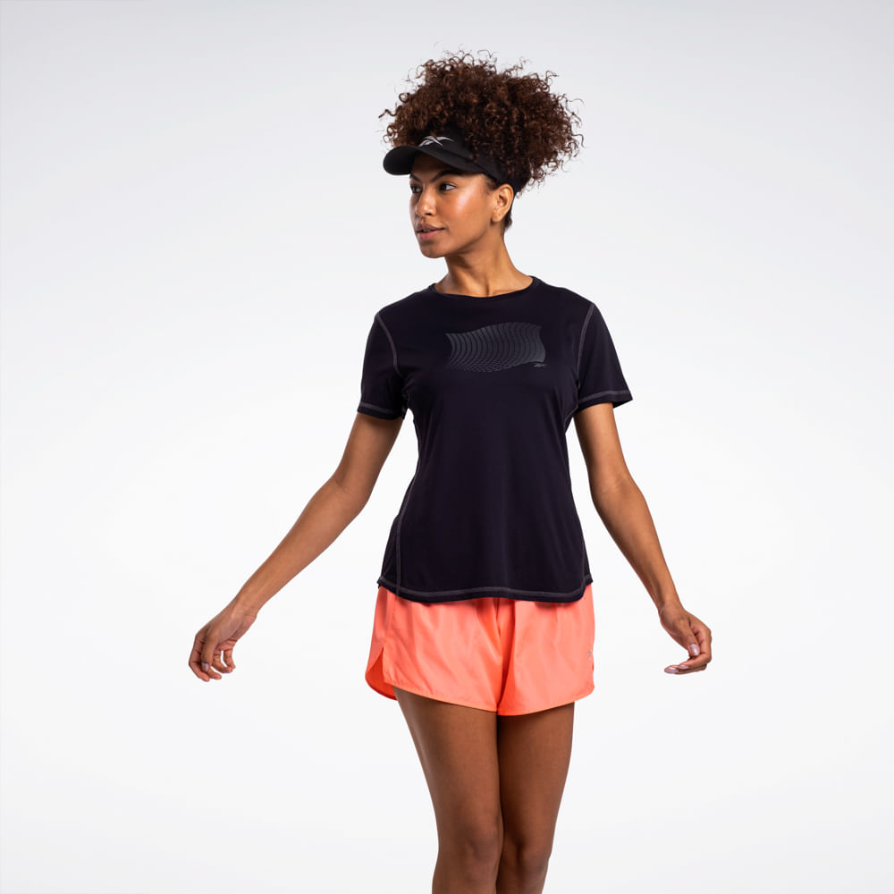 Camiseta Reebok Impact Print Manga Curta Feminina