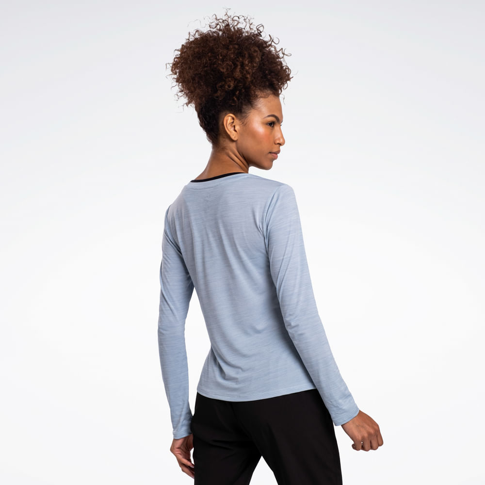 Camiseta Reebok Race Manga Longa Feminina