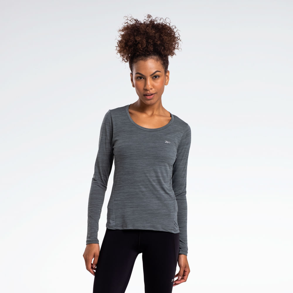 Camiseta Reebok Race Manga Longa Feminina