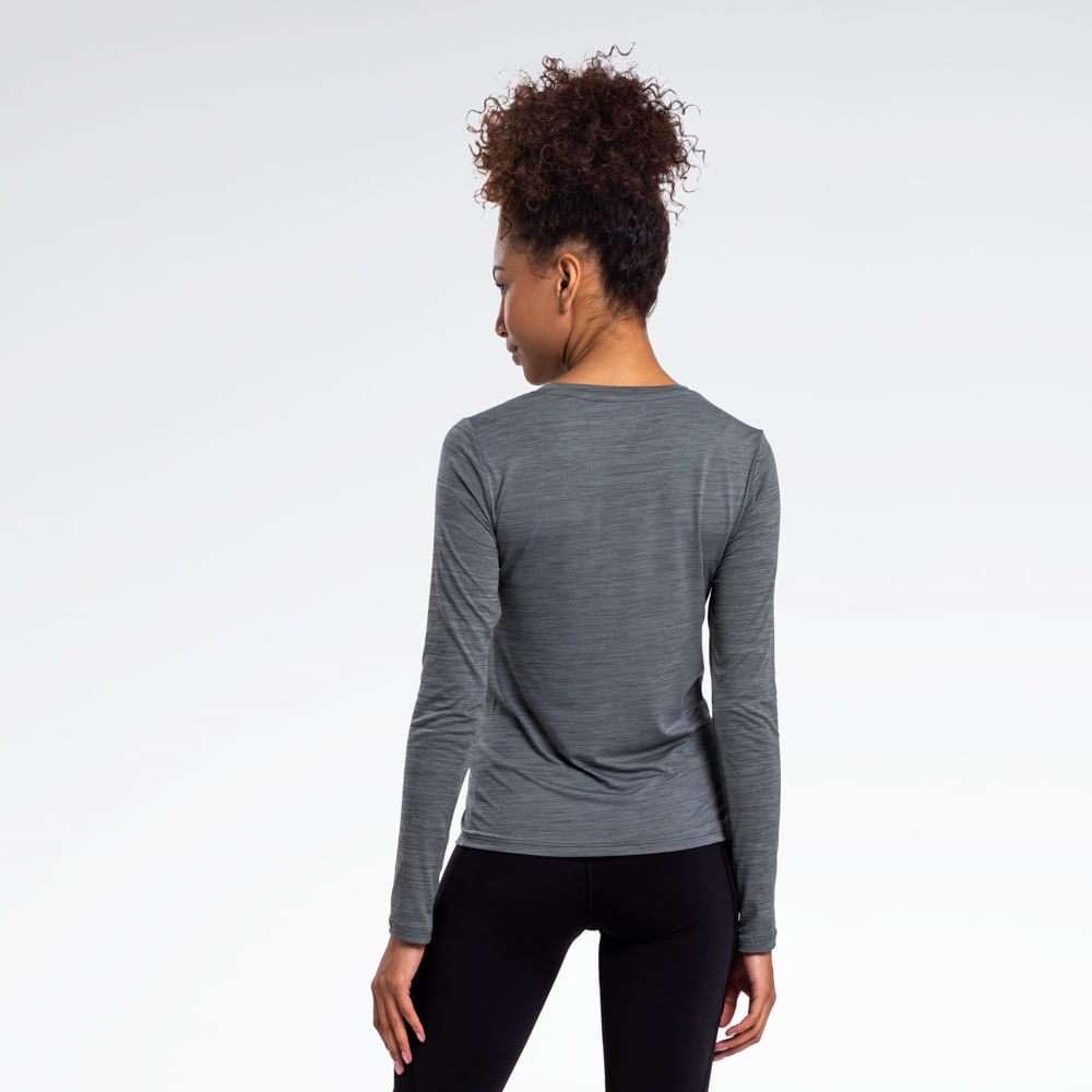 Camiseta Reebok Race Manga Longa Feminina