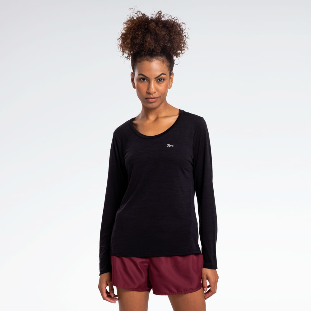 Camiseta Reebok Race Manga Longa Feminina