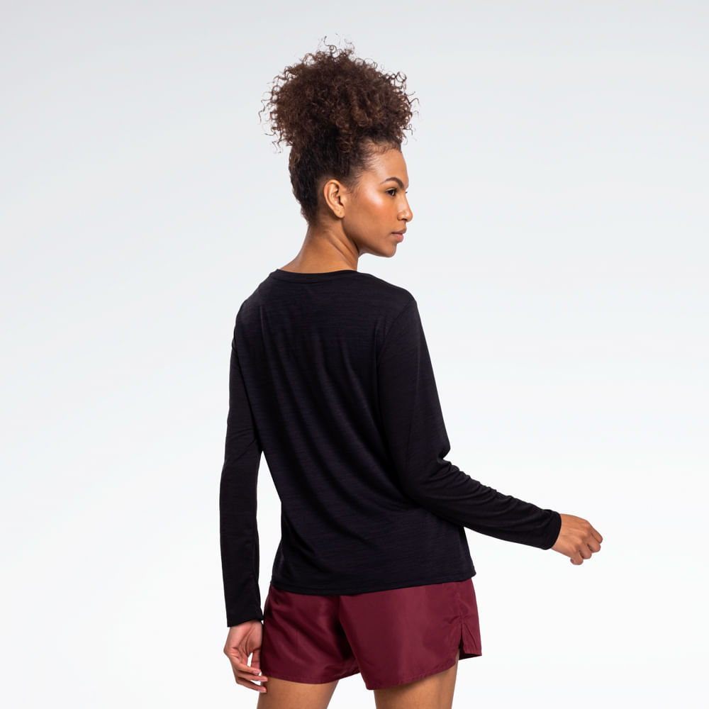 Camiseta Reebok Race Manga Longa Feminina