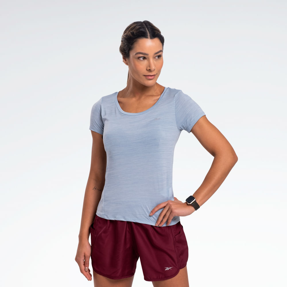 Camiseta Reebok Race Manga Curta Feminina