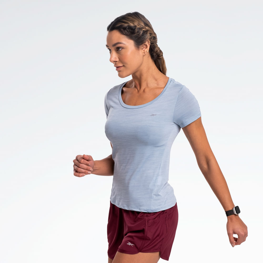 Camiseta Reebok Race Manga Curta Feminina