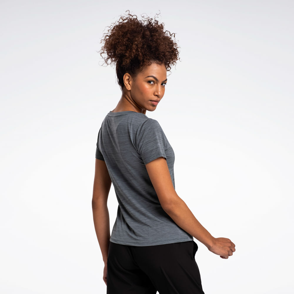 Camiseta Reebok Race Manga Curta Feminina