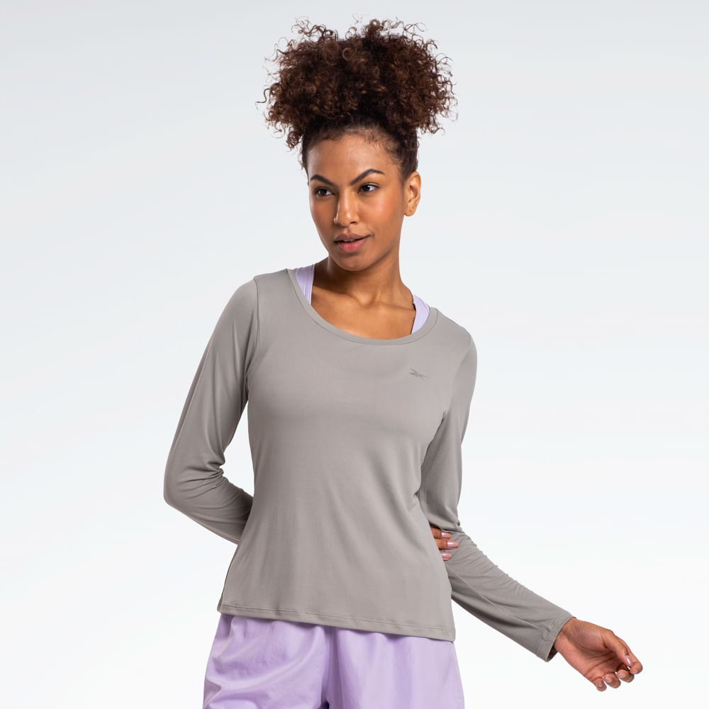 Camiseta Reebok Dynamic Manga Longa Feminina