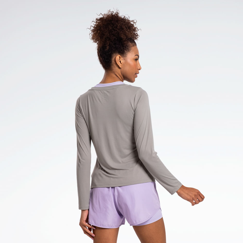 Camiseta Reebok Dynamic Manga Longa Feminina