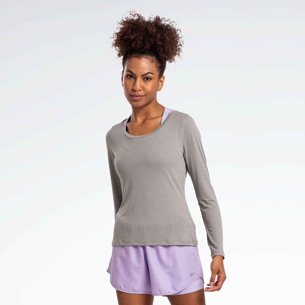 Camiseta Reebok Dynamic Manga Longa Feminina