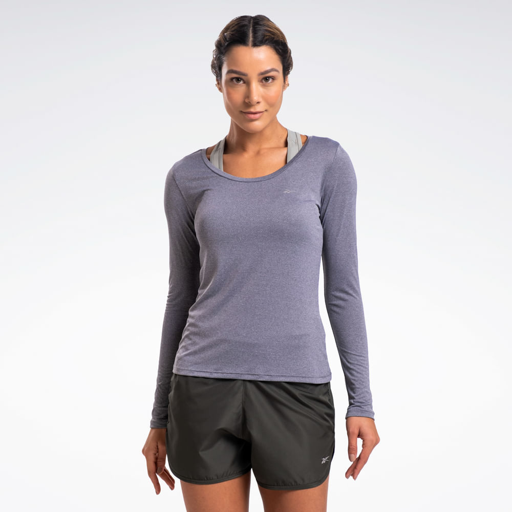 Camiseta Reebok Dynamic Manga Longa Feminina