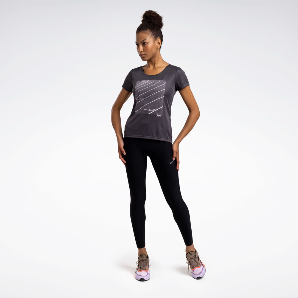 Camiseta Reebok Utility Print Manga Curta Feminina