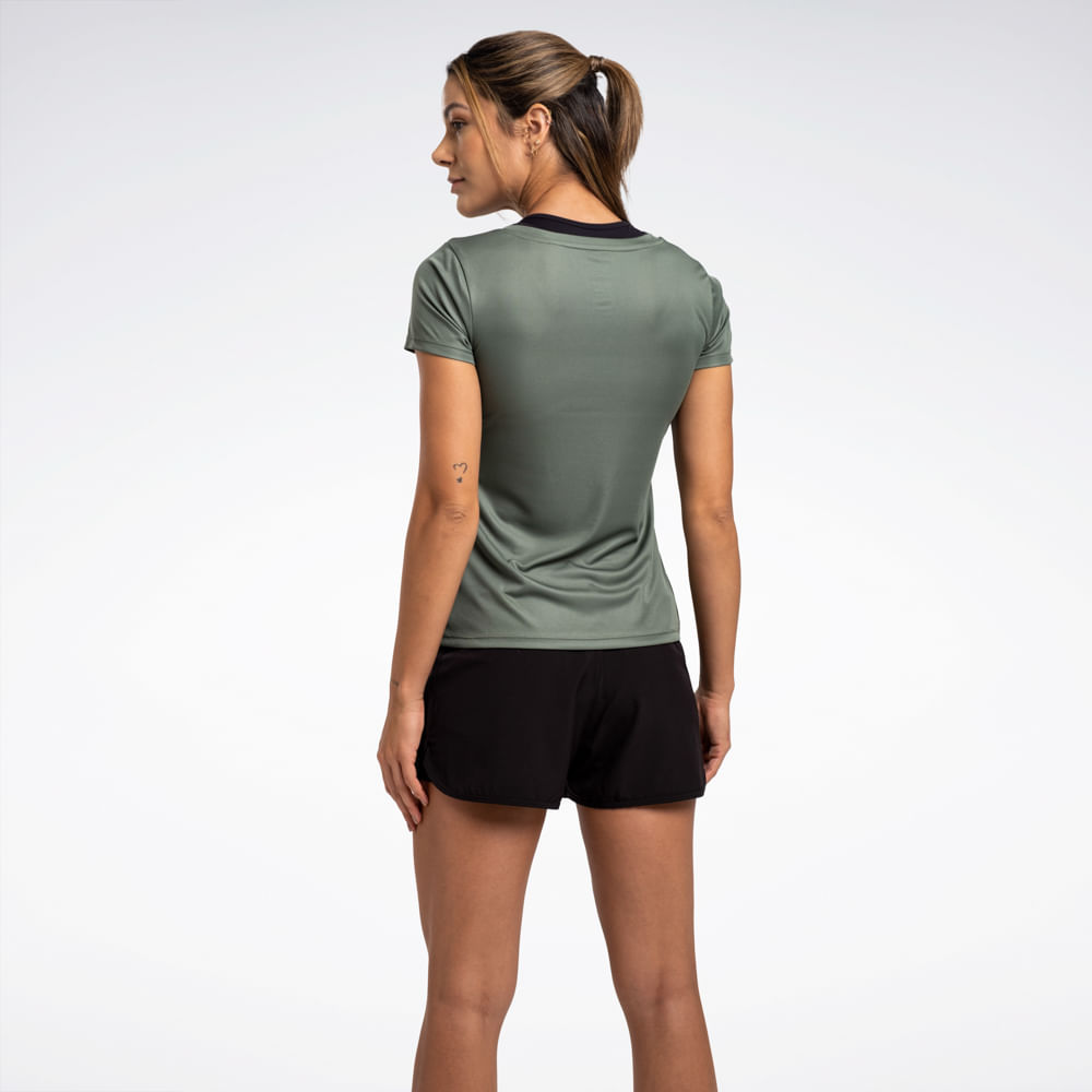 Camiseta Reebok Utility Print Manga Curta Feminina