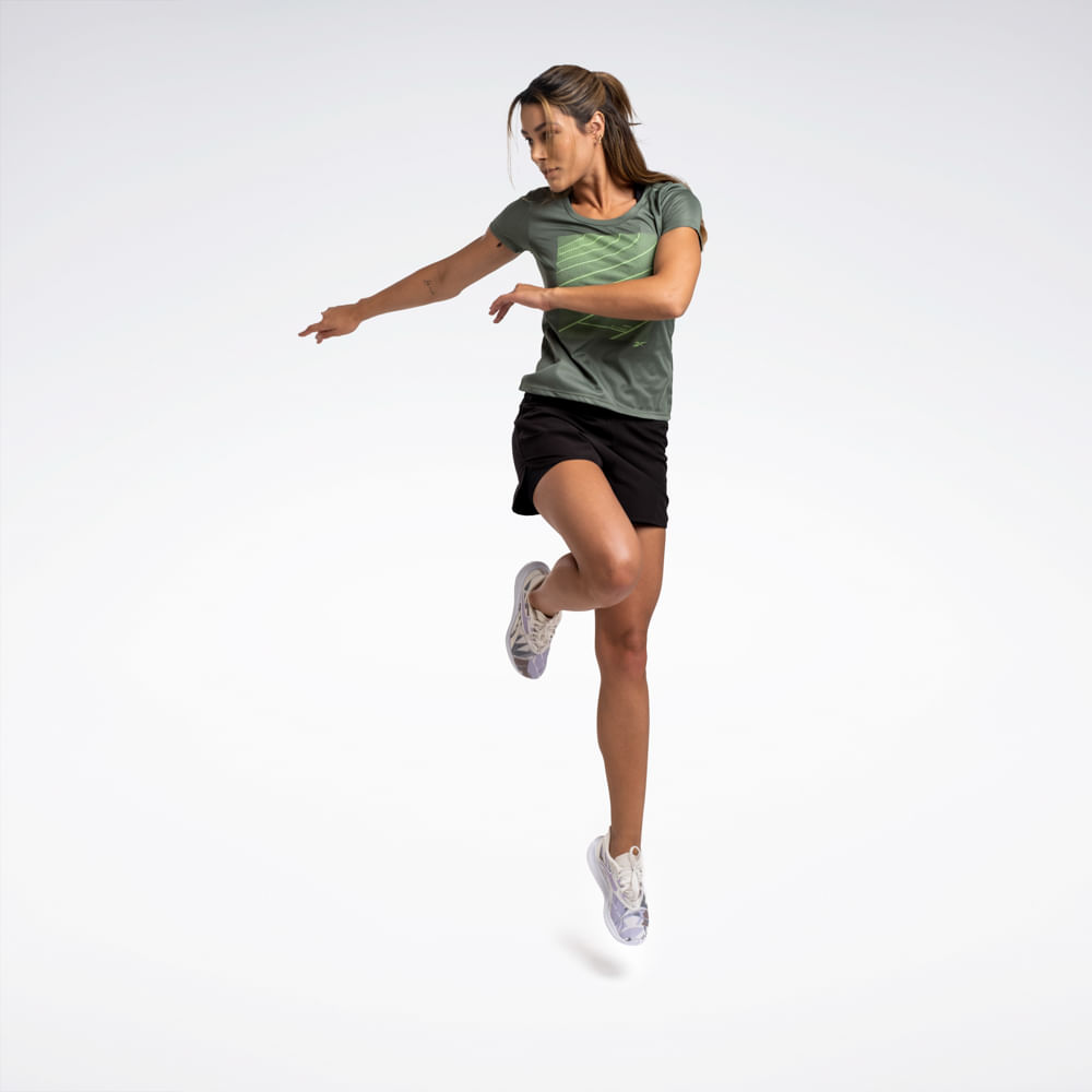 Camiseta Reebok Utility Print Manga Curta Feminina