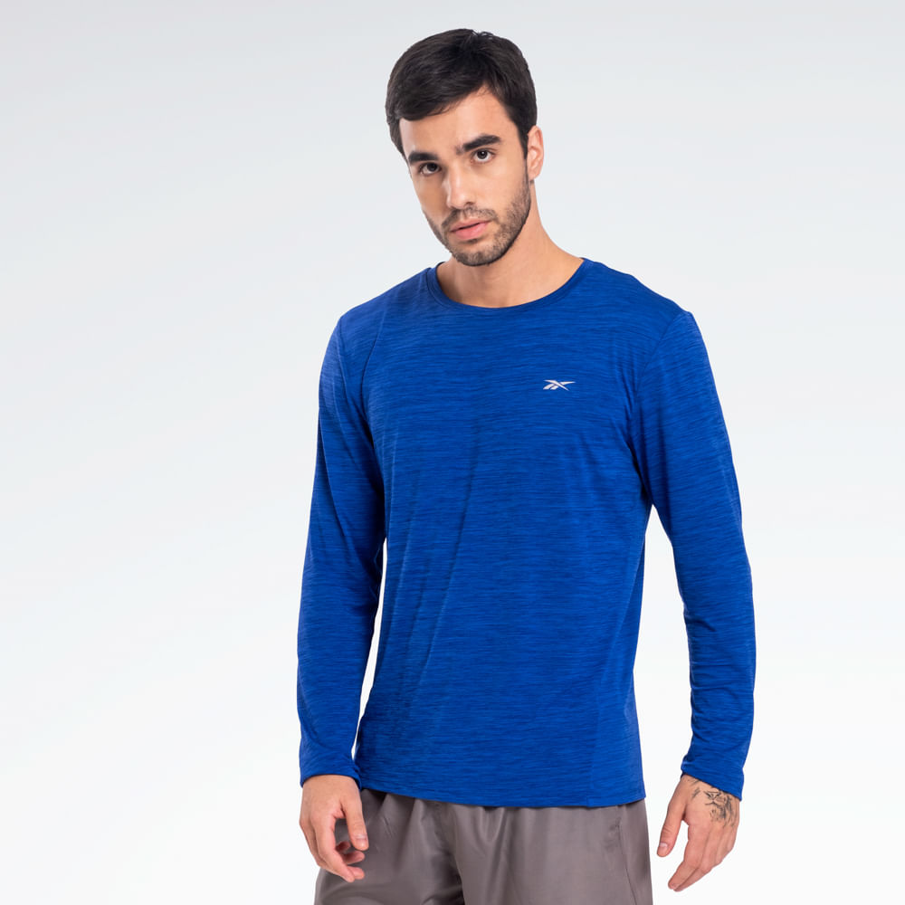 Camiseta Reebok Race Manga Longa Masculina