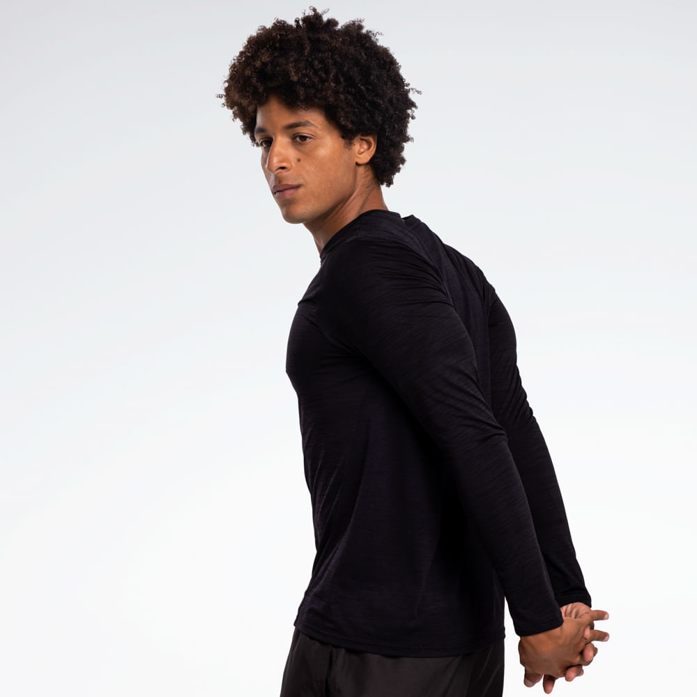 Camiseta Reebok Race Manga Longa Masculina