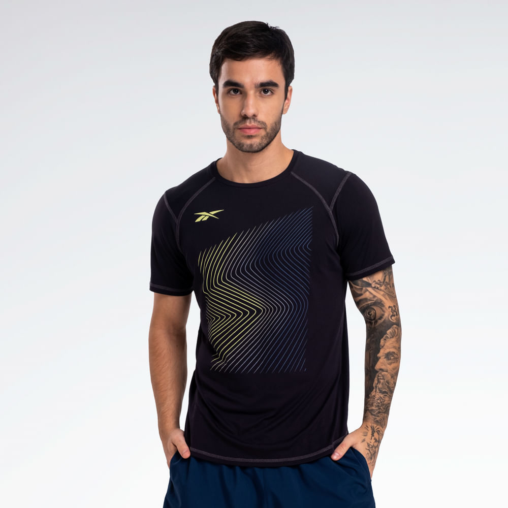 Camiseta Reebok Impact Print Manga Curta Masculina