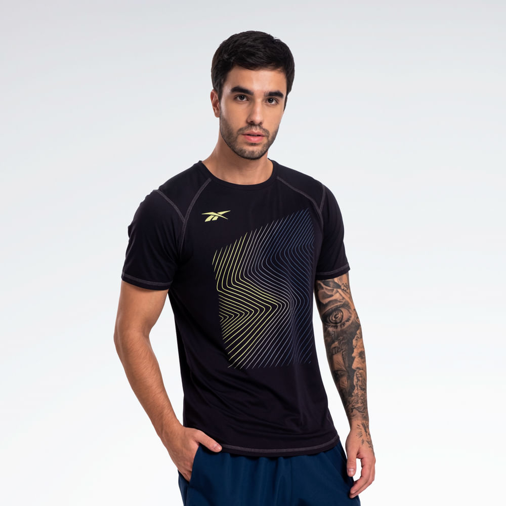 Camiseta Reebok Impact Print Manga Curta Masculina