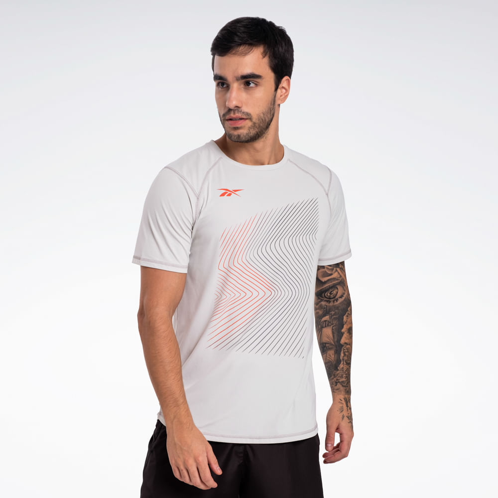 Camiseta Reebok Impact Print Manga Curta Masculina