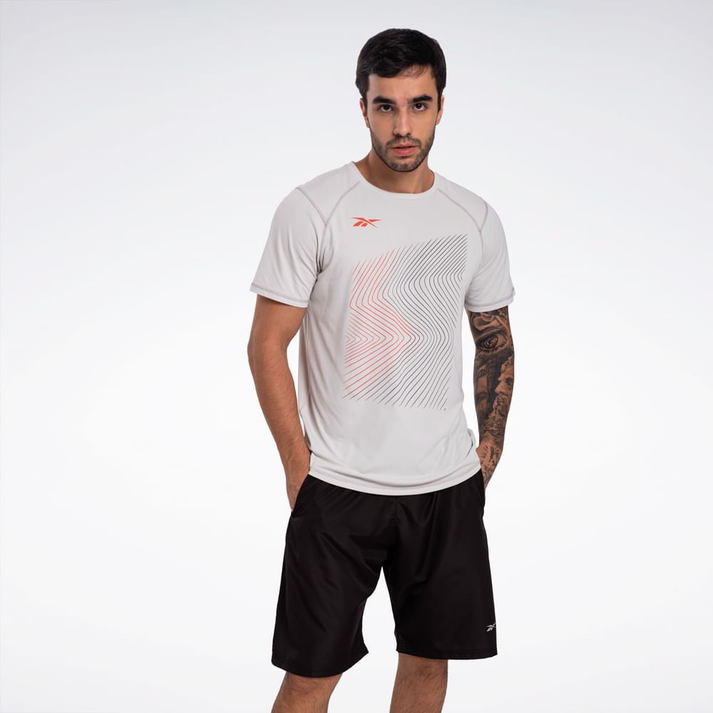 Camiseta Reebok Impact Print Manga Curta Masculina