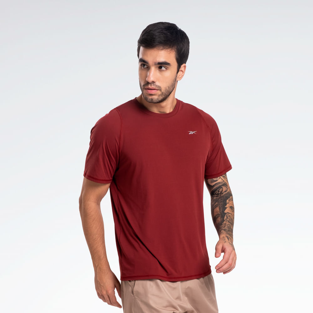 Camiseta Reebok Agile Manga Curta Raglan Masculina