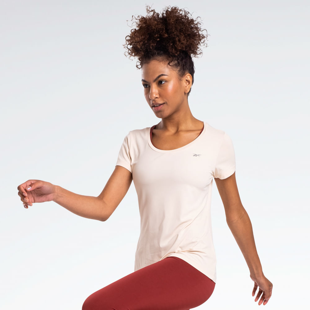 Camiseta Reebok Agile Manga Curta Feminina