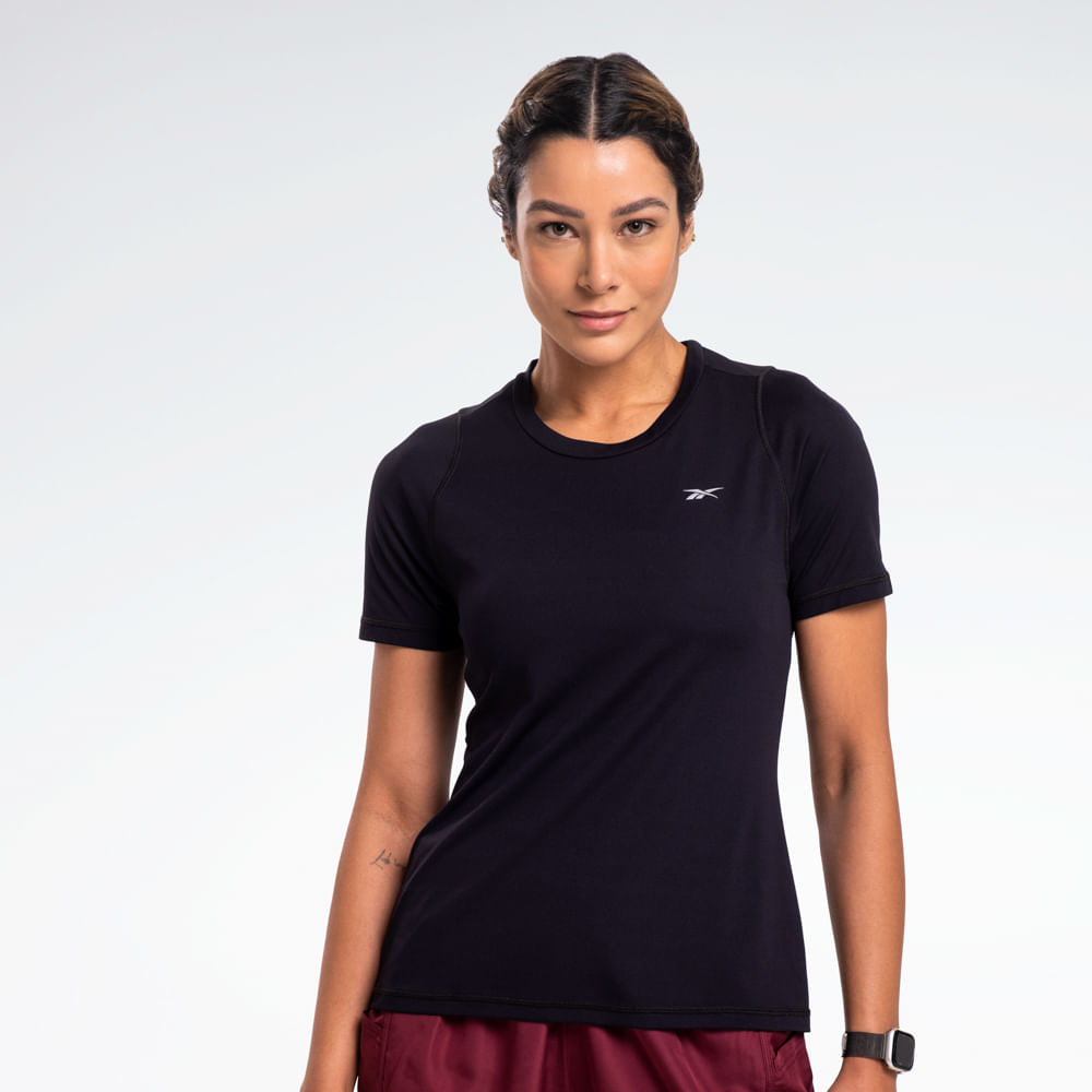 Camiseta Reebok Agile Manga Curta Raglan Feminina