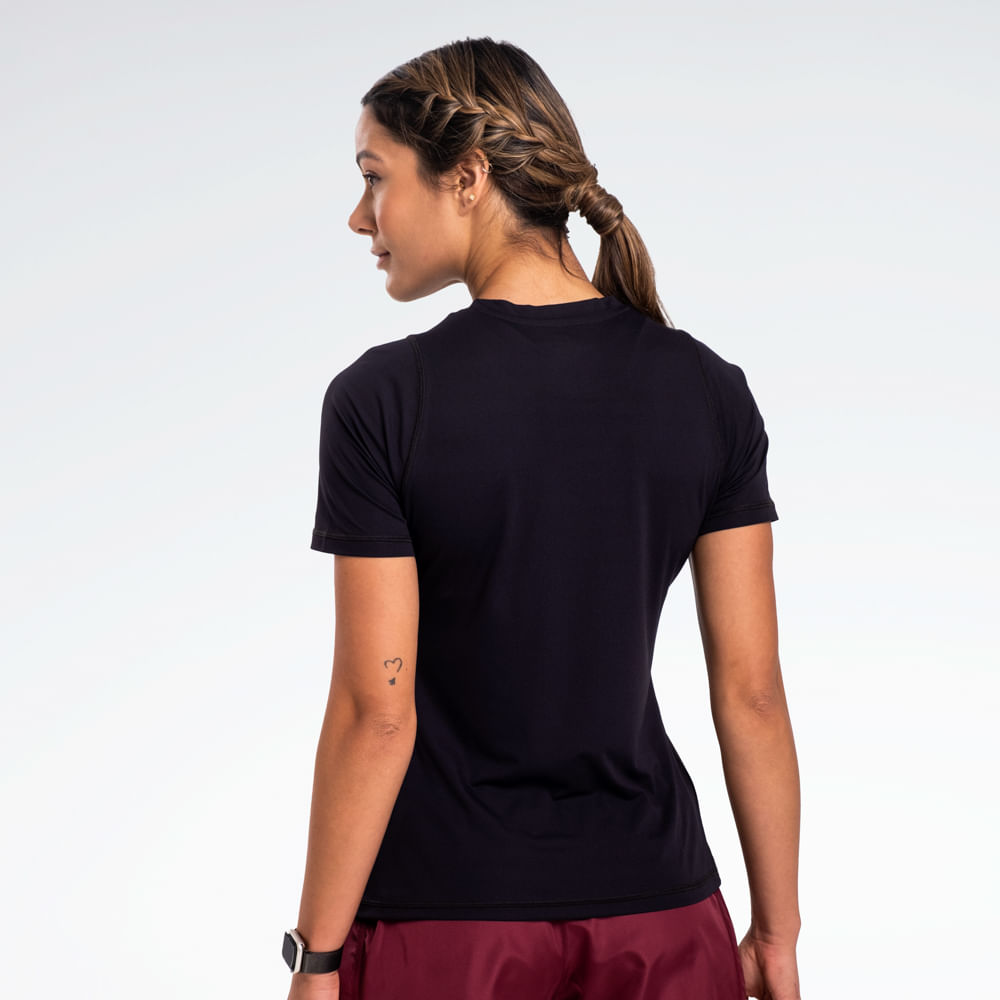 Camiseta Reebok Agile Manga Curta Raglan Feminina