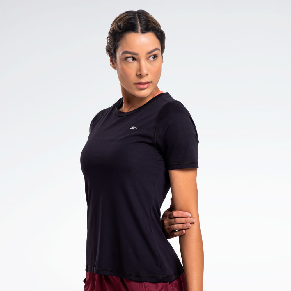 Camiseta Reebok Agile Manga Curta Raglan Feminina