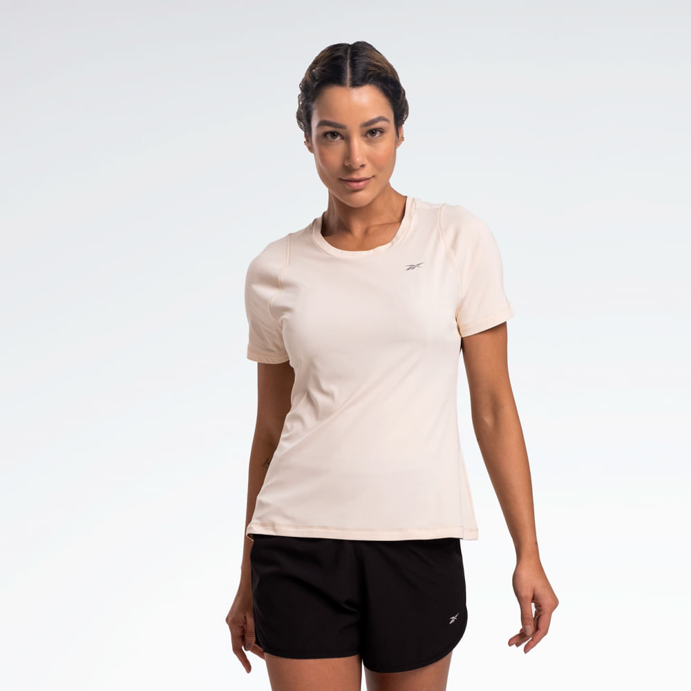 Camiseta Reebok Agile Manga Curta Raglan Feminina