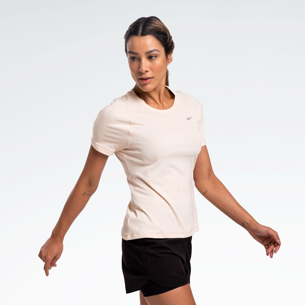 Camiseta Reebok Agile Manga Curta Raglan Feminina