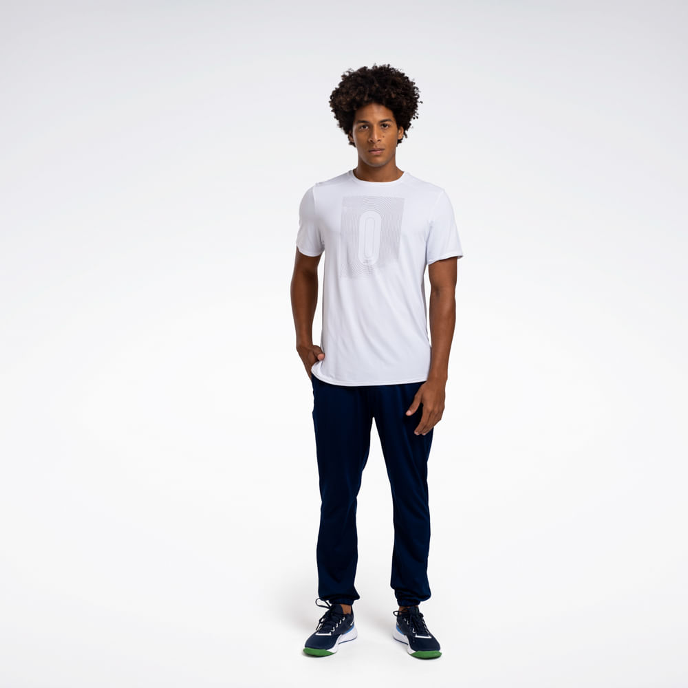 Camiseta Reebok Athletic Print Manga Curta Masculina