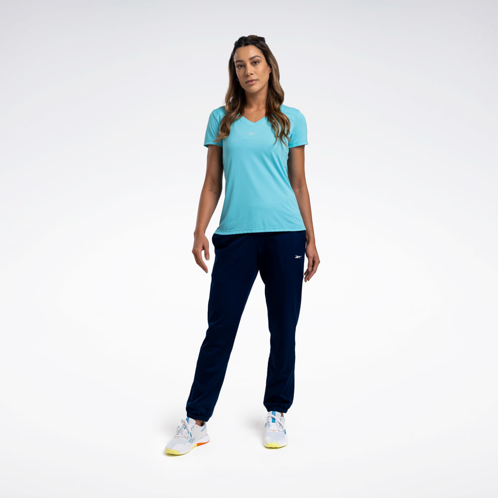 Camiseta Reebok Athletic Print Manga Curta Feminina