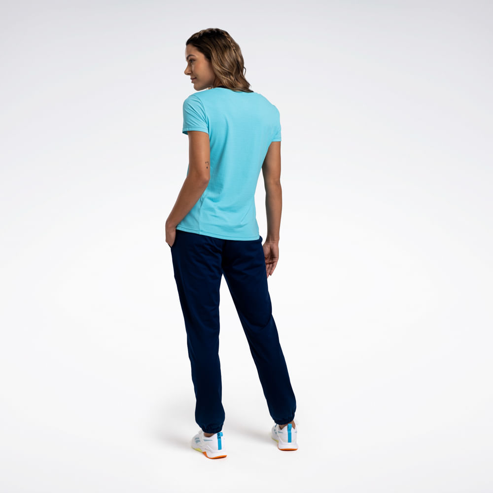 Camiseta Reebok Athletic Print Manga Curta Feminina