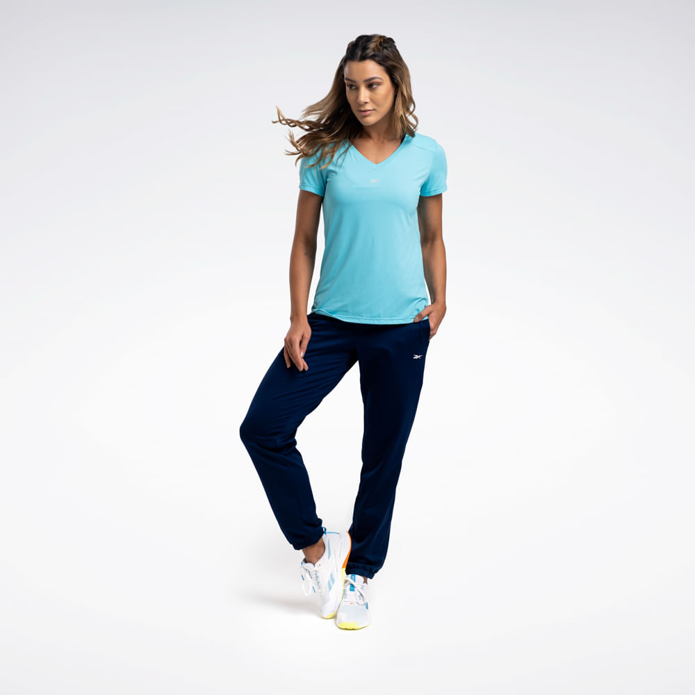 Camiseta Reebok Athletic Print Manga Curta Feminina