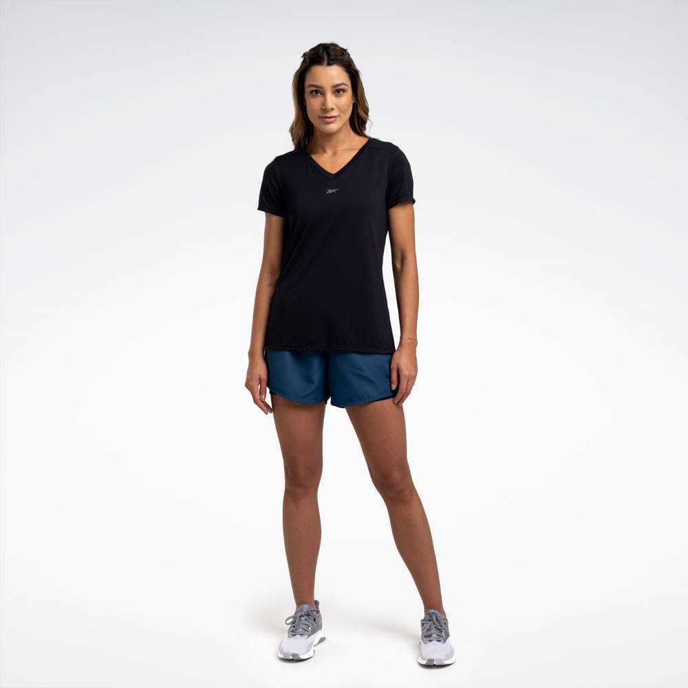 Camiseta Reebok Athletic Print Manga Curta Feminina
