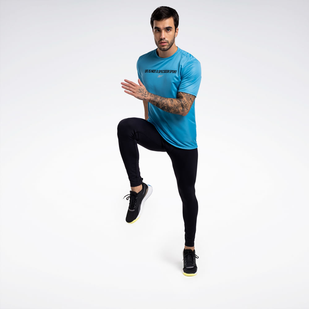 Camiseta Reebok Functional Print Manga Curta Masculina