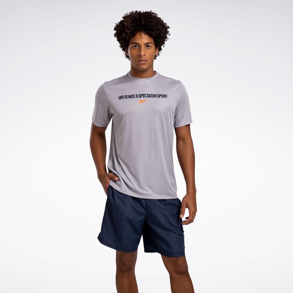 Camiseta Reebok Functional Print Manga Curta Masculina