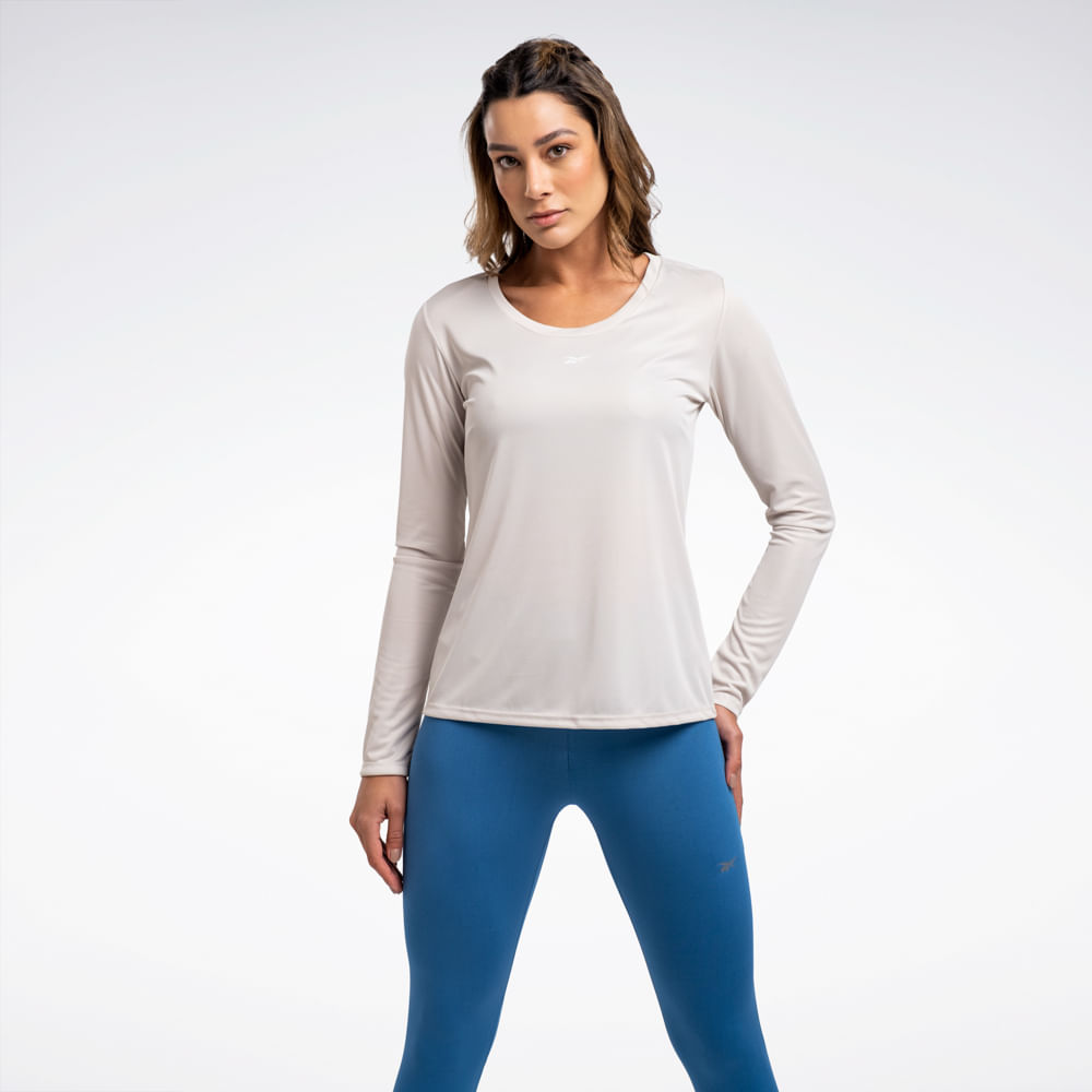 Camiseta Reebok Functional Manga Longa Feminina