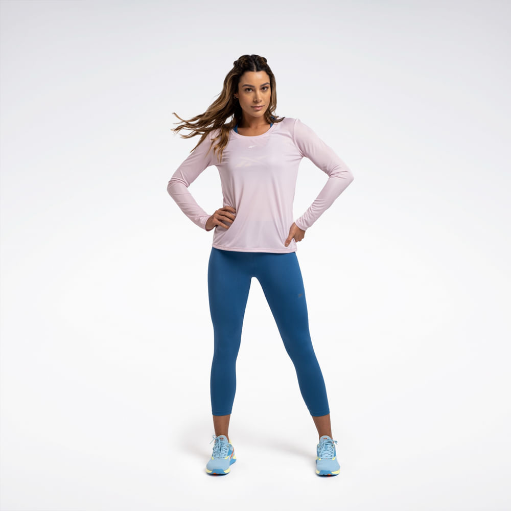 Camiseta Reebok Functional Manga Longa Feminina