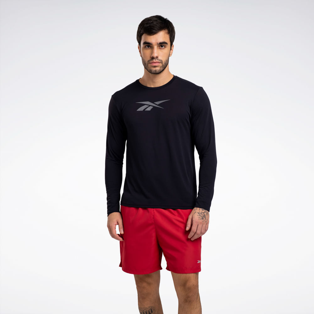 Camiseta Reebok Workout Manga Longa Masculina
