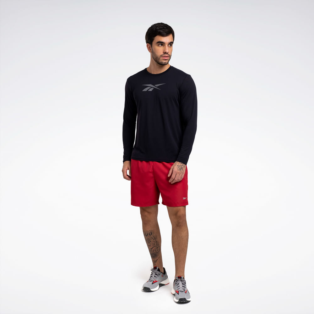 Camiseta Reebok Workout Manga Longa Masculina