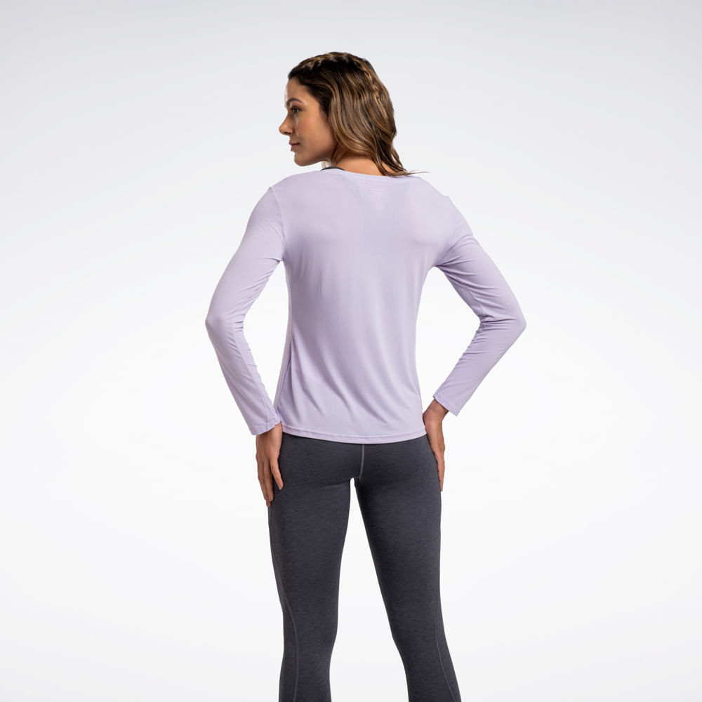 Camiseta Reebok Workout Manga Longa Feminina